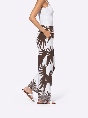 Heine Broek wit/bruin