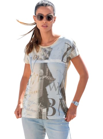 Heine Shirt in Beige/ Hellblau