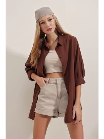trendyol Blouse donkerbruin