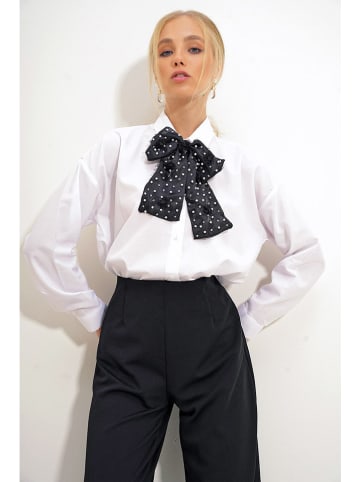 trendyol Blouse wit/zwart