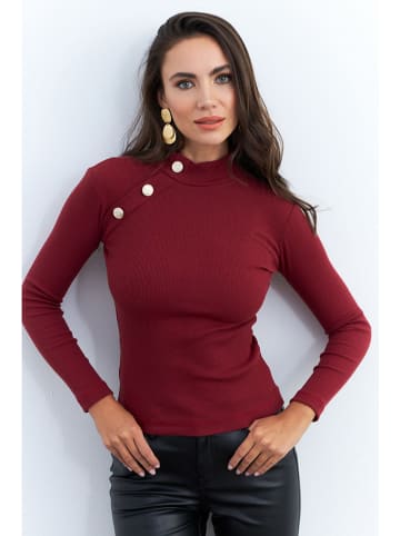 trendyol Longsleeve in Dunkelrot