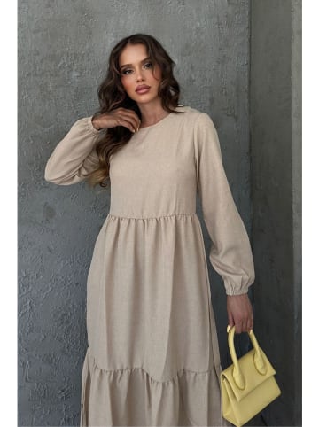 trendyol Linnen jurk beige