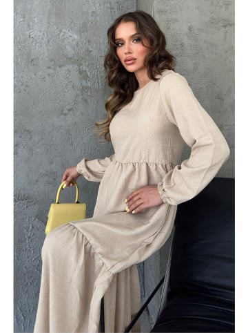 trendyol Linnen jurk beige