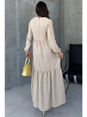 trendyol Linnen jurk beige