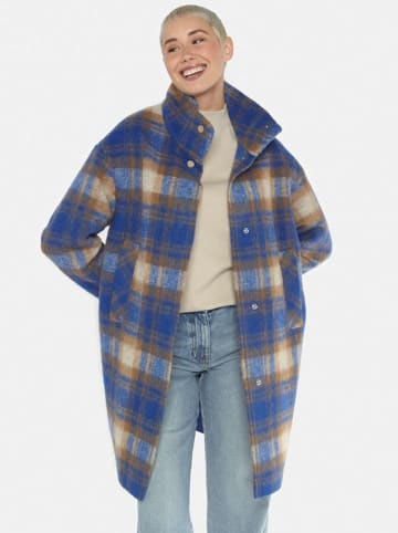 Fuchs Schmitt Mantel in Blau/ Camel