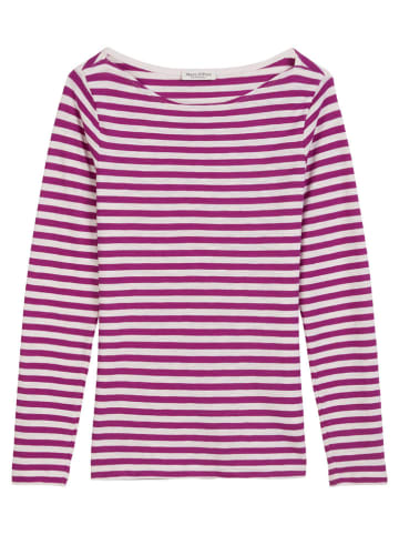 Marc O'Polo Longsleeve in Hellgrau/ Pflaume