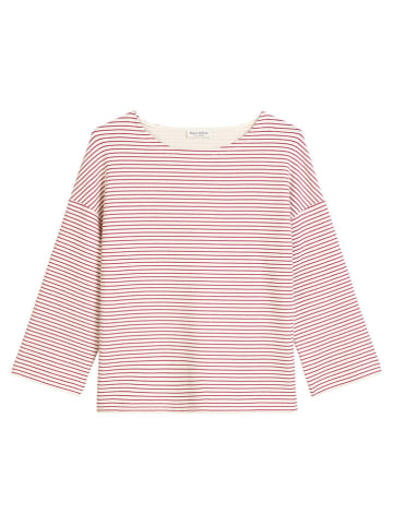 Marc O'Polo Longsleeve in Weiß/ Rot