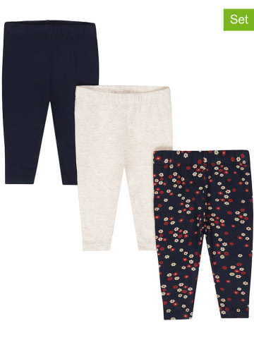 Dirkje 3er-Set: Leggings in Dunkelblau/ Creme