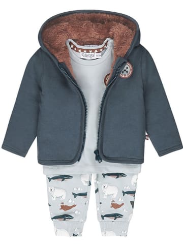 Dirkje 3tlg. Outfit in Hellblau/ Dunkelblau