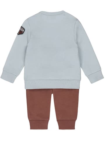 Dirkje 2tlg. Outfit in Hellbraun/ Hellblau