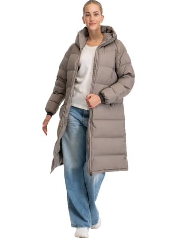 Bergans Doorgestikte jas "Urban" beige/grijs