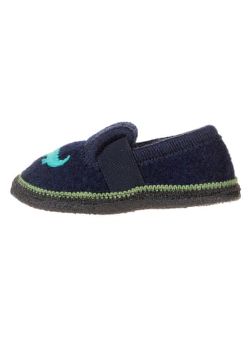lamino Pantoffels "Krokodil" donkerblauw