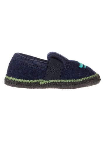 lamino Pantoffels "Krokodil" donkerblauw