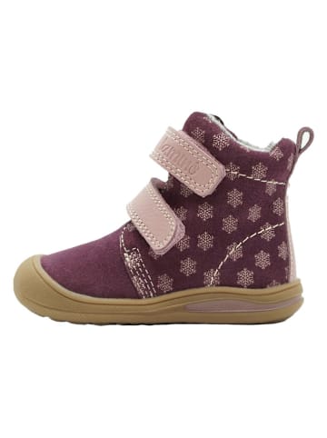 lamino Leder-Boots in Lila