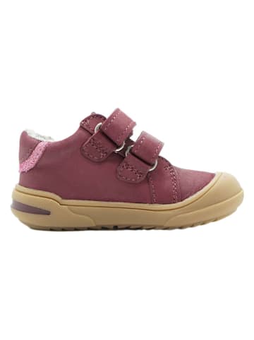 lamino Leren sneakers paars