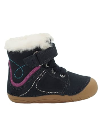 lamino Leder-Boots in Dunkelblau