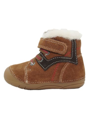 lamino Leder-Boots in Hellbraun