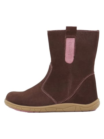 lamino Leder-Barfuß-Boots in Braun