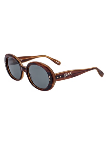 Gibson Okulary przeciwsłoneczne unisex w kolorze jasnobrązowo-niebieskim