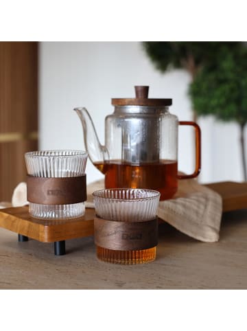 Ogo Living 3-delige theeset transparant/bruin