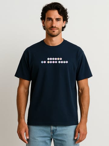 WOOOP Koszulka "Living My Best Life" w kolorze granatowym