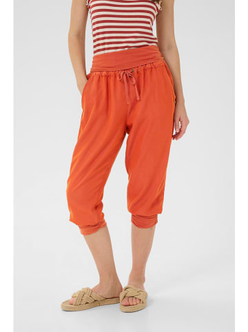 Cream Caprihose "Linee" in Orange