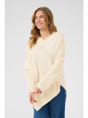 Cream Poncho "Holiday" in Beige