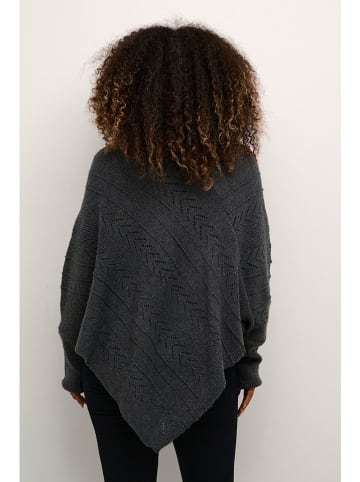 Cream Poncho "Holiday" in Grau