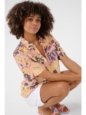 CULTURE Bluse "Greece" in Orange/ Rosa/ Lila