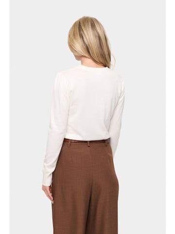 SAINT TROPEZ Sweter "Mila" w kolorze białym