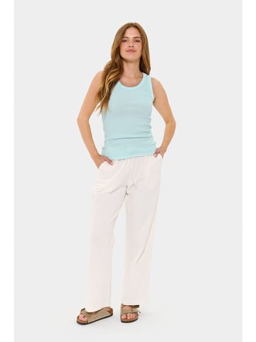 SAINT TROPEZ Top "Aster" w kolorze turkusowym