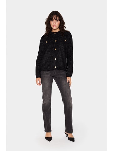 SAINT TROPEZ Cardigan "Isela" in Schwarz