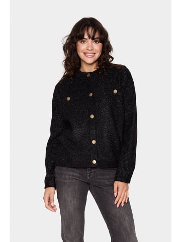 SAINT TROPEZ Cardigan "Isela" in Schwarz