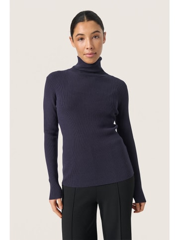 Soaked in Luxury Rollkragenpullover "Sina" in Dunkelblau