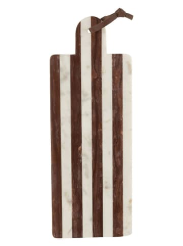 J Line Deska w kolorze brązowo-kremowym do serwowania - 45 x 17 cm