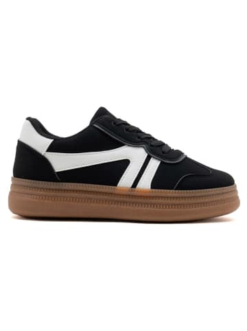 C'M Sneakersy w kolorze biało-czarnym