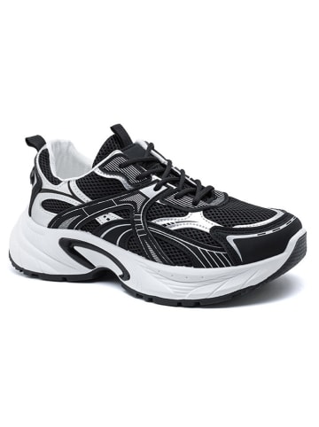 Sixth Sens Sneakers zwart/wit/zilverkleurig