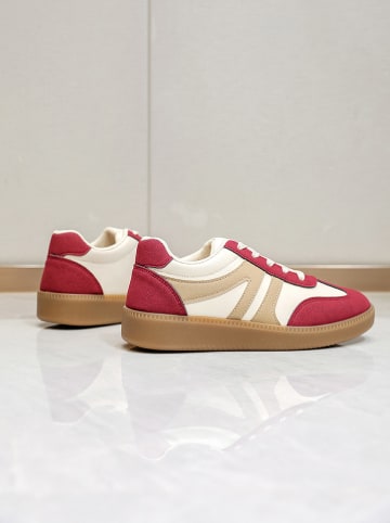 Sixth Sens Sneakers beige/rood/lichtbruin