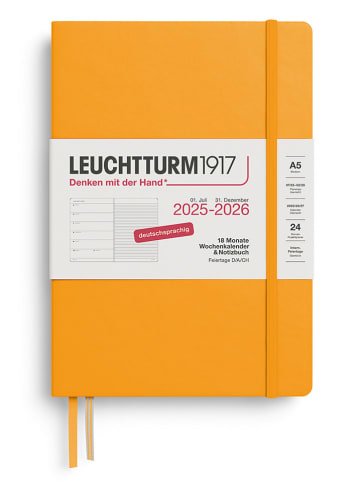 LEUCHTTURM1917 Wochenkalender & Notizbuch in Orange - A5, DE