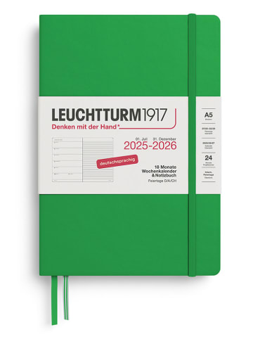 LEUCHTTURM1917 Wochenkalender & Notizbuch in Grün - A5, DE