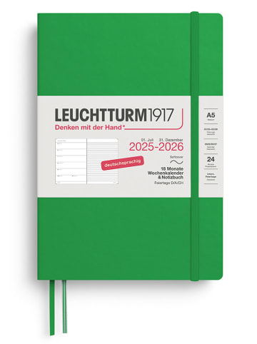 LEUCHTTURM1917 Wochenkalender & Notizbuch in Grün - A5, DE