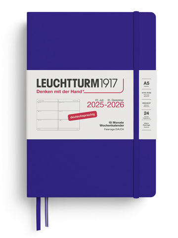LEUCHTTURM1917 Wochenkalender in Dunkelblau  - A5, DE