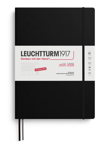 LEUCHTTURM1917 Akademischer Wochenplaner in Schwarz - A4+, DE