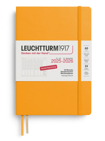 LEUCHTTURM1917 Akademischer Wochenplaner in Orange - A5, DE