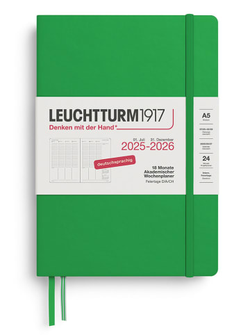 LEUCHTTURM1917 Akademischer Wochenplaner in Grün - A5, DE