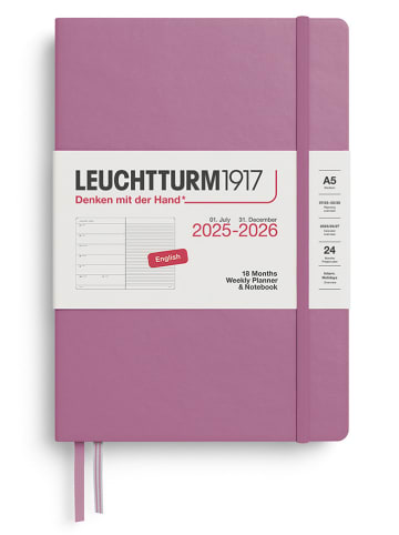 LEUCHTTURM1917 Wochenkalender & Notizbuch in Flieder - A5, ENG