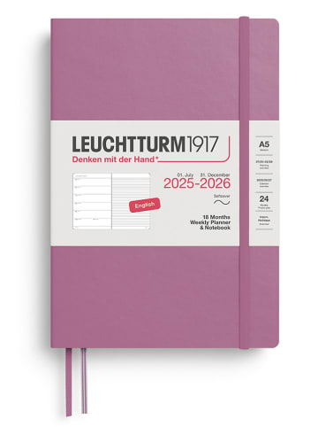 LEUCHTTURM1917 Wochenkalender & Notizbuch in Flieder - A5, ENG