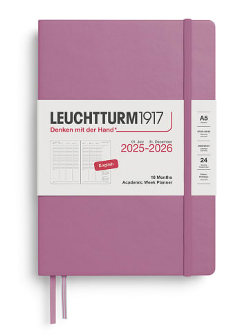 LEUCHTTURM1917 Akademischer Wochenplaner in Flieder - A5, ENG