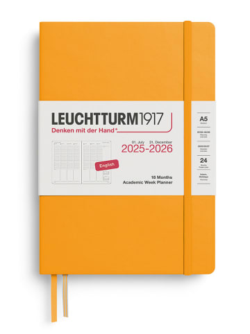 LEUCHTTURM1917 Planer akademicki w kolorze pomarańczowym - A5