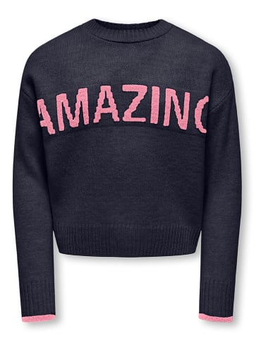 KIDS ONLY Sweter "Amour" w kolorze granatowo-jasnoróżowym